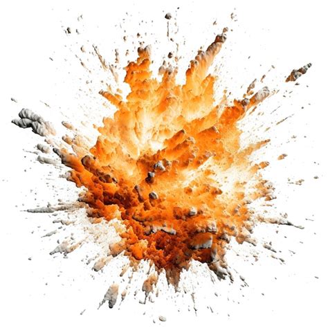 Premium Ai Image Explosion With Sparks Isolated On Transparent