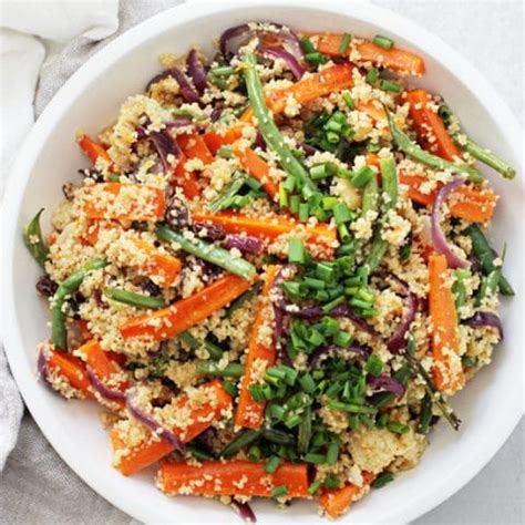 Vegan Couscous Salad with Roasted Vegetables - Cook Nourish Bliss