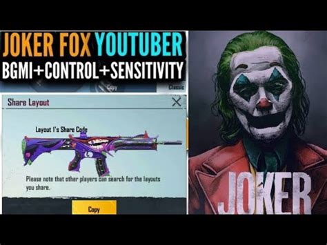 NEW Joker Fox Control Code And Sensitivity Code 2021 4 Finger Claw