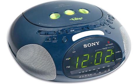 Sony ICF CD831 Black Clock Radio With CD Player And Dual Alarm At