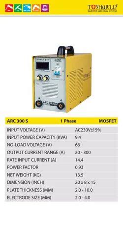 Toshon Welding Inverter Arc 300 At Rs 11000 In Bengaluru Id 2850434681491