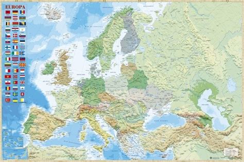 Plakat Obraz Mapa Europy Polityczna Plakaty ścienne 3 1 GRATIS