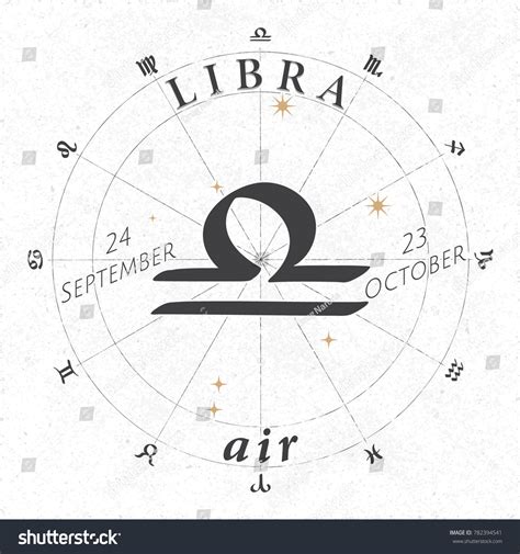 Zodiac Sign Libra Logo Air Lettering Stock Vector (Royalty Free ...