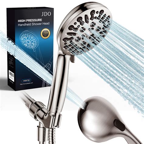 Jdo High Pressure Shower Head 9 Modes Handheld Shower Head With Built In Power Wash Detachable