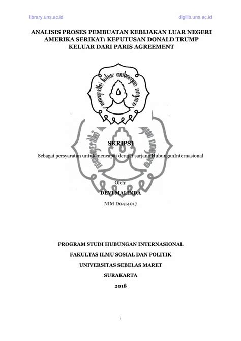 Pdf Analisis Proses Pembuatan Kebijakan Luar Negeri · Presiden