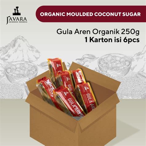 Jual Gula Aren Organik Javara Javara Arenga Sugar 250g 1 Karton