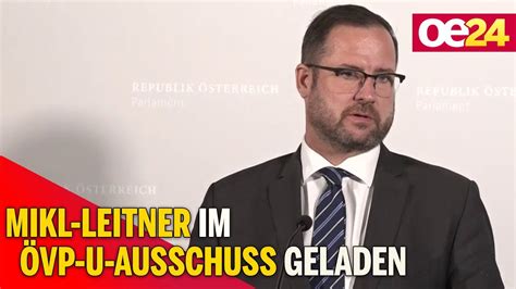 Mikl Leitner Im Vp U Ausschuss Geladen Youtube