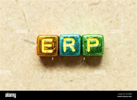 Metallic Color Alphabet Letter Block In Word Erp Abbreviation Of