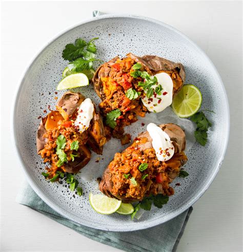 Baked Kumara With Spicy Venison Mince Mindfood