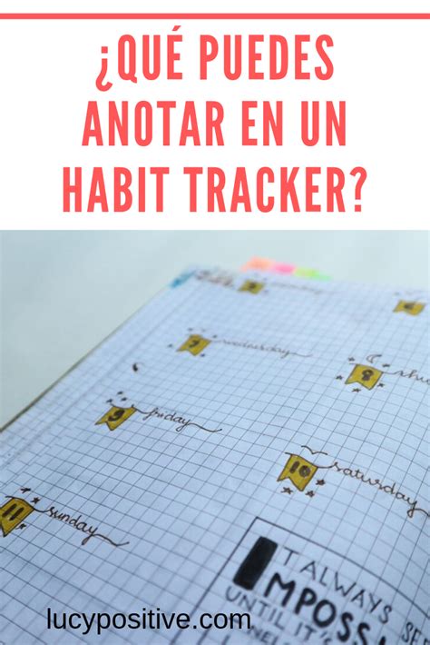 40 IDEAS PARA INCLUIR EN UN HABIT TRACKER LUCY POSITIVE Rastreador