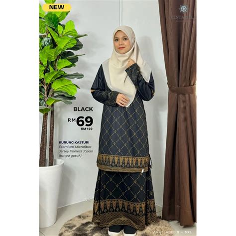 S 5XL Baju Kurung Kasturi Cintaziela Collections Baju Kurung Ironless