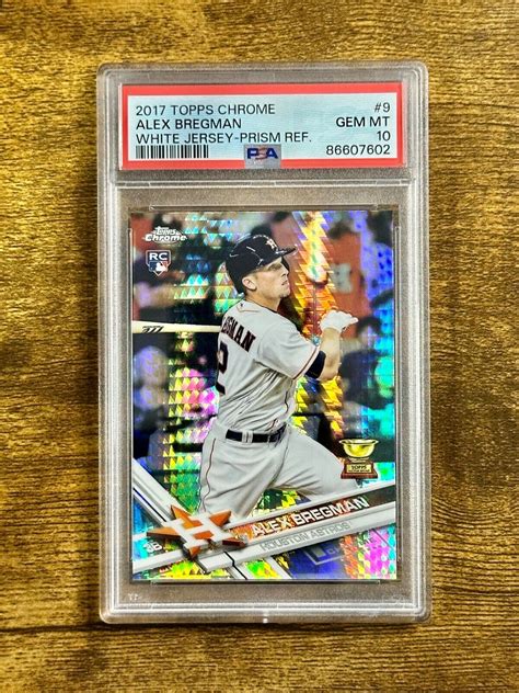 Topps Chrome Alex Bregman Rookie Prism Refractor Psa Gem