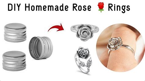 Diy Homemade Rose🌹rings How To Make Ring Diy Homemade Cute Love Rings Diy Rings Homemade Ring