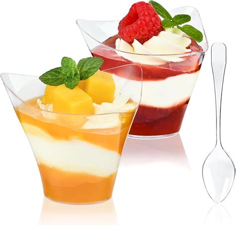 Amazon Toflen Pack Oz Mini Dessert Cups With Spoons