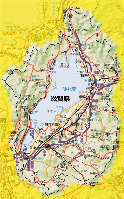 滋賀県の地図