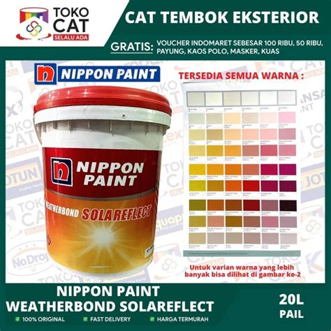 Jual Cat Tembok Luar Nippon Weatherbond Solareflect Warna Brilliant