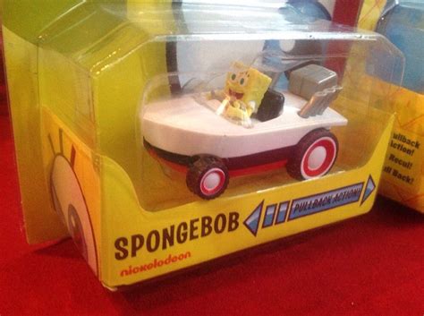 Spongebob Squarepants And Patrick Pull Back Action Hot Rod Boat Cars New