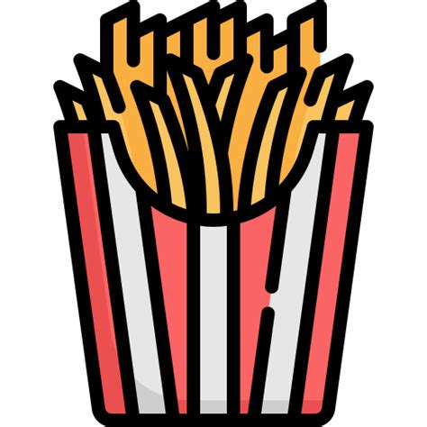 French Fries Generic Outline Color Icon