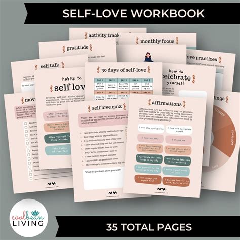 Printable Self Love Workbook Learn To Love Yourself Etsy