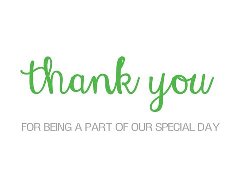 Thank You For Being Part Of Our Special Day Set Of 12 Cards