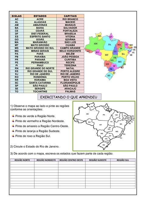 Atividades Sobre Bras Lia Ano Braincp