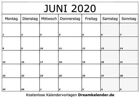 Kalender Juni