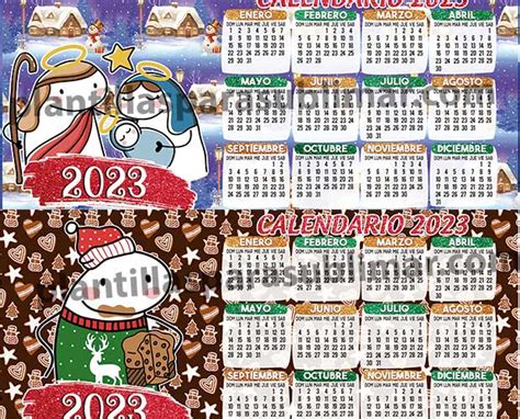 Flork Calendario Navidad Plantillas Para Sublimar