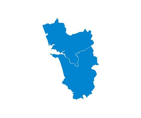 Premium Vector Sky Blue Color Goa Map Political And Administrative