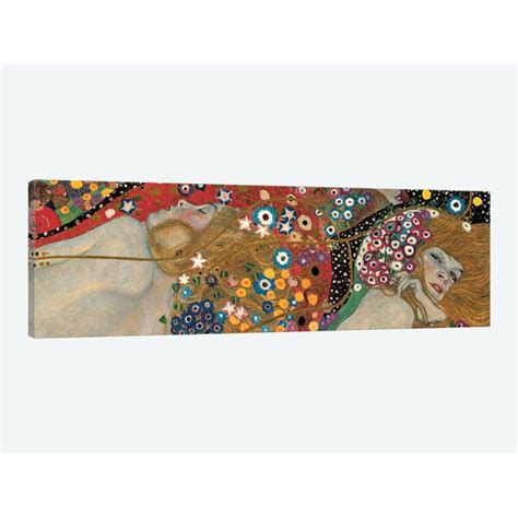 Vault W Artwork Sea Serpents Detail I By Gustav Klimt Wrapped Canvas