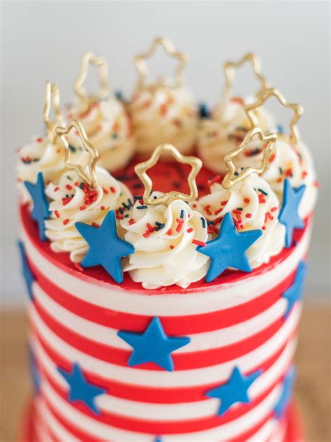 Sparkling Stars And Stripes Th Of July Cake Cake By Courtney