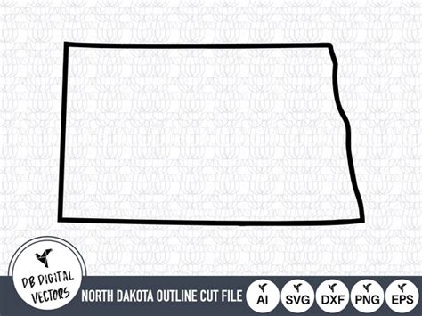 North Dakota Outline Svg Files North Dakota Cut Files Etsy