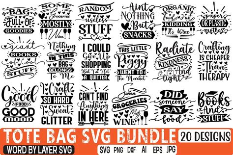 Tote Bag SVG Bundle Vol 2 Bundle Creative Fabrica