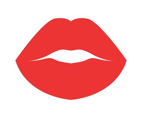 Vector Illustration Of Womens Lips With Red Lipstick 19019563 Vector