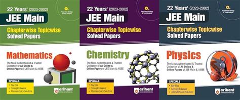 Buy 22 Years Arihant Jee Main Solved Papers Pcm Chapterwise Topicwise