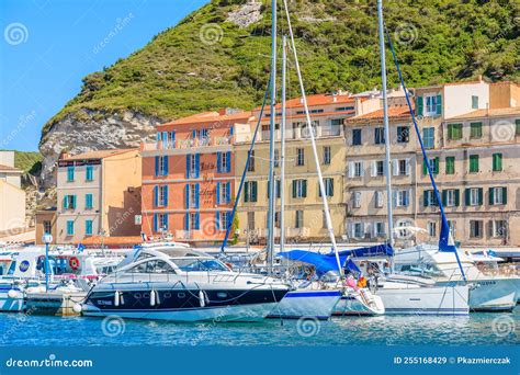 Bonifacio Port Corsica Island Jun Boats Anchoring In