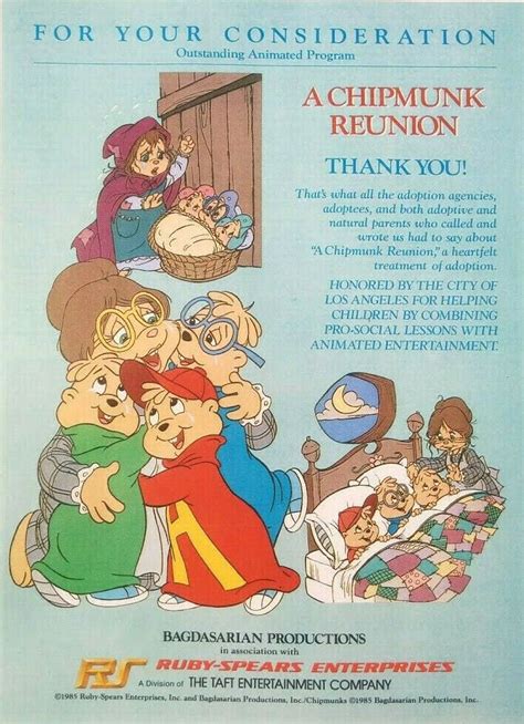 1985 Print Ad for the "A Chipmunk Reunion" Episode of "Alvin and the Chipmunks" : r/80s