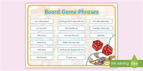 Board Game Phrases Word Mat Twinkl Ks1 Twinkl