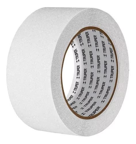 Cinta Antiderrapante Blanca Rollo 5m 50mm Abrasivo Truper Color Blanco