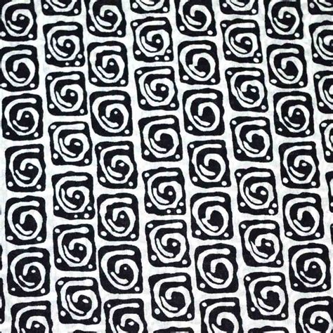 Buy Black and White Unique pattern Cotton Fabric by the yard