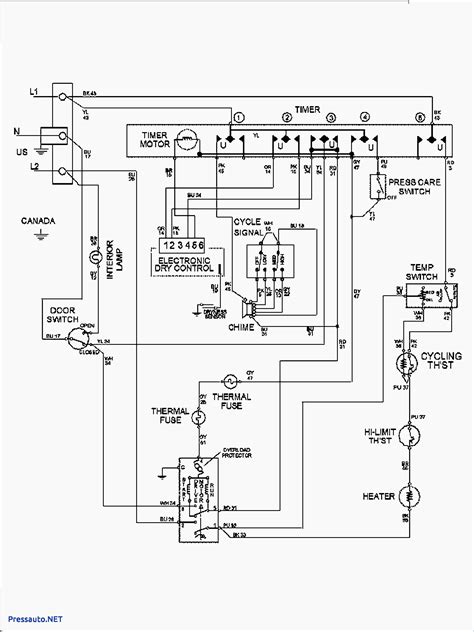 Dryer Schematic Wiring Diagram 3 Prong