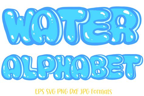 Water Letter Alphabet Font Svg Png Graphic By Squeebcreative Creative