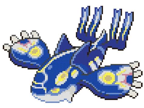 Primal Kyogre Pixel Art Pokemon Minecraft Pixel Art Pixel Art