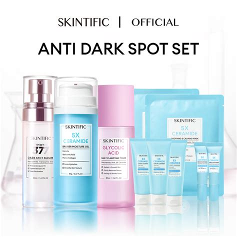 Skintific 10pcs Skincare Set With 377 Dark Spot Serum Glowing