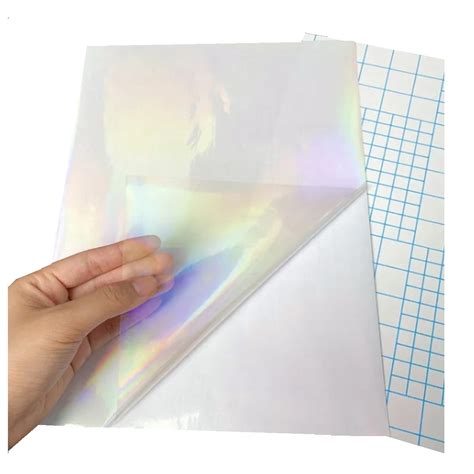 Papel Adesivo Hologr Fico Vinil Clear Transparente A Fls