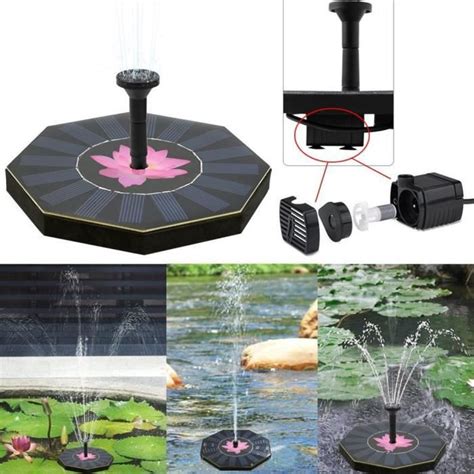 Fontaine Flottante Solaire Onever Pompe Eau Pour Plantes De Piscine