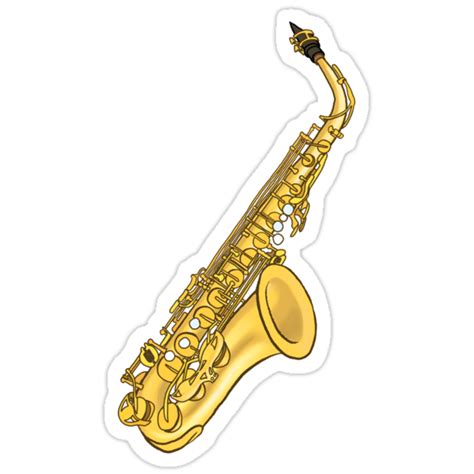 Saxophone Stickers By Electroniccloud Redbubble