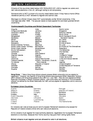 Fillable Online Newforest Gov Eligible Nationalities Fax Email Print