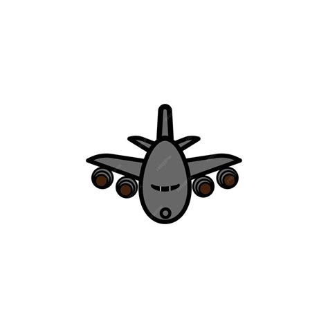 Vector De Dibujos Animados De Avión Y Ilustración Vector Premium