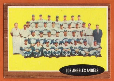 Topps A Los Angeles Angels Team Tr S Bon Tat Crease Ted