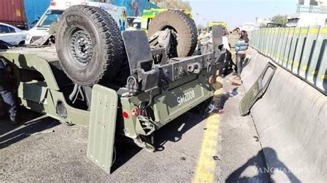 Vuelca Vehículo De La Sedena En Carretera México Pachuca Fallece Militar Y 5 Resultan Heridos